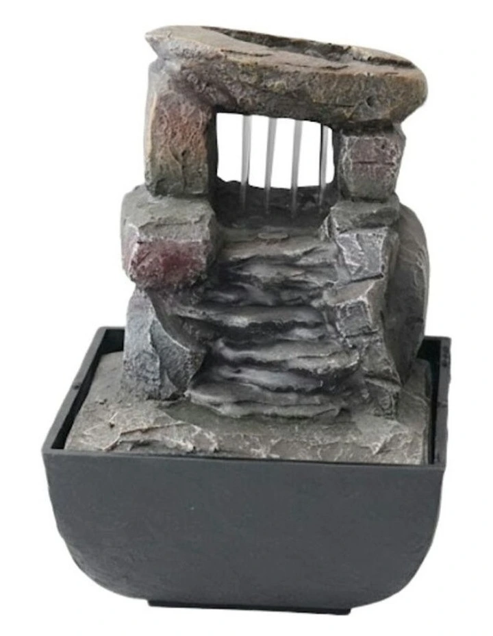 Raining Stone Fountain 14x14x22cm in Multi image 3