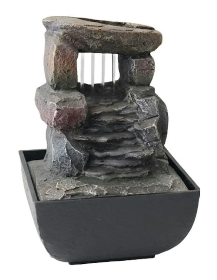 Raining Stone Fountain 14x14x22cm in Multi image 4