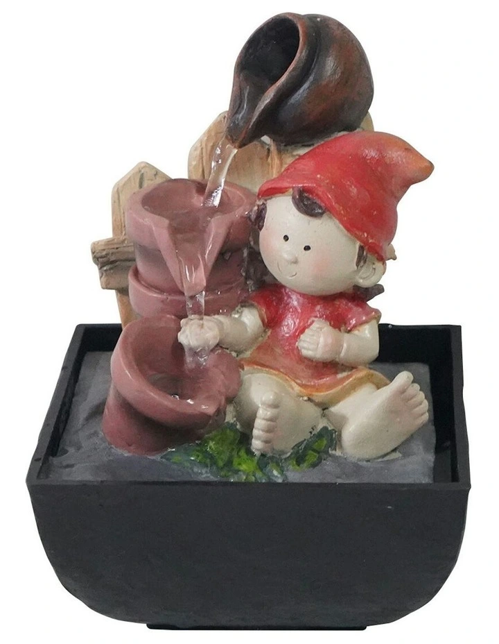 Magical Elf Fountain 14x14x22cm in Multi image 2