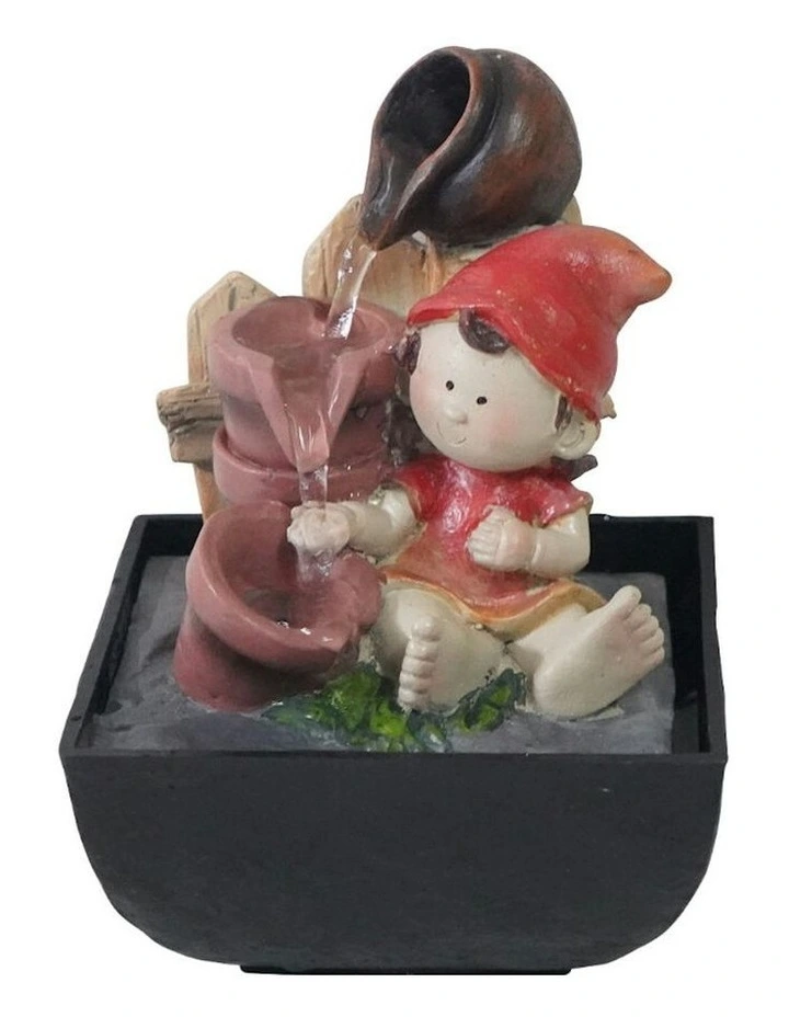 Magical Elf Fountain 14x14x22cm in Multi image 4