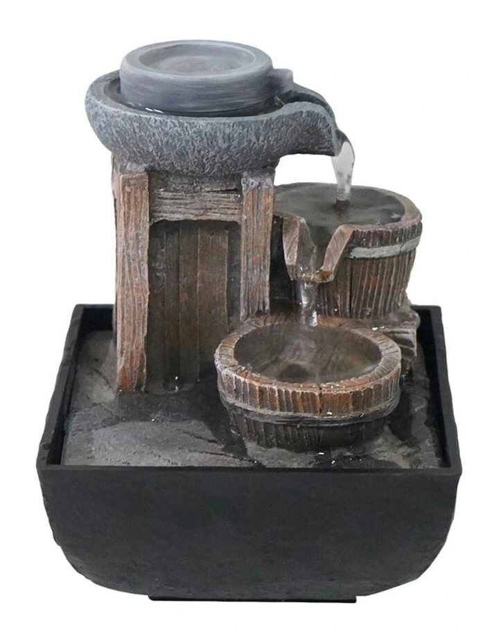 Stone Mill Fountain 14x14x22cm in Multi image 2