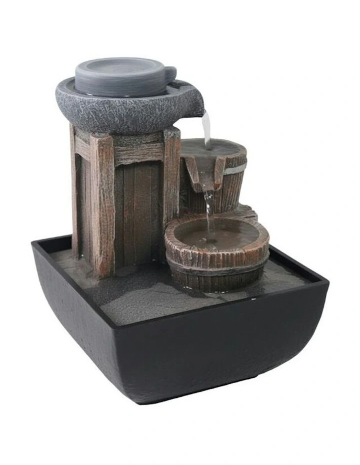 Stone Mill Fountain 14x14x22cm in Multi image 3