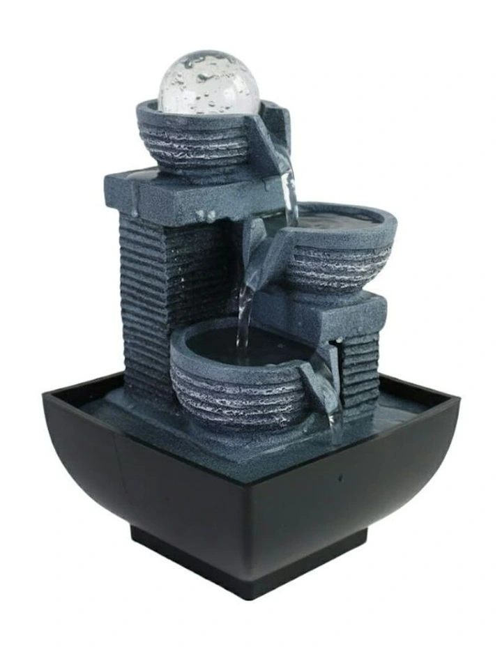 Pottery Tower Fountain 14x14x20cm in Multi image 1