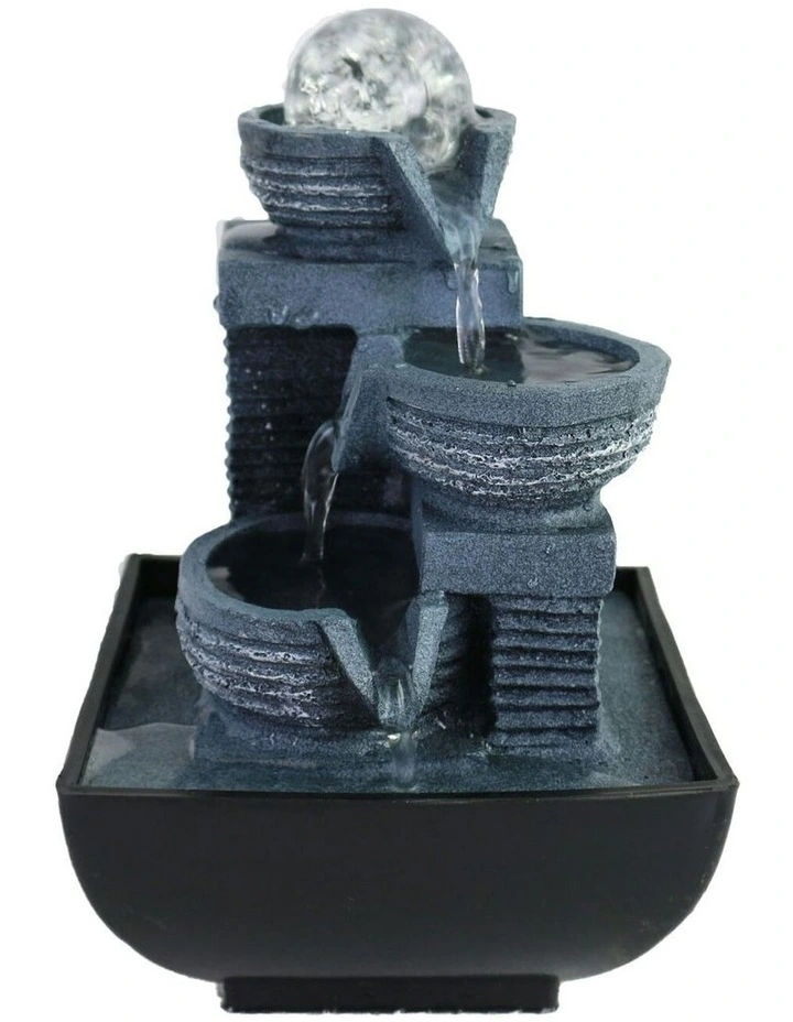 Pottery Tower Fountain 14x14x20cm in Multi image 2