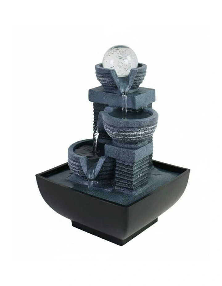 Pottery Tower Fountain 14x14x20cm in Multi image 3
