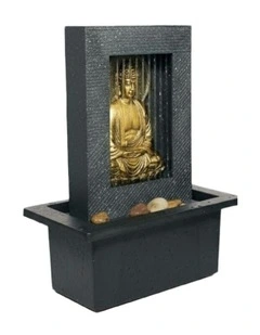 Buddha Rain Fountain 21x18x25cm in Multi