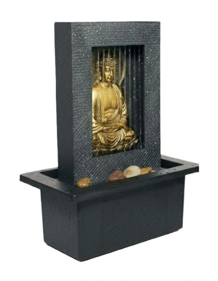 Buddha Rain Fountain 21x18x25cm in Multi image 1