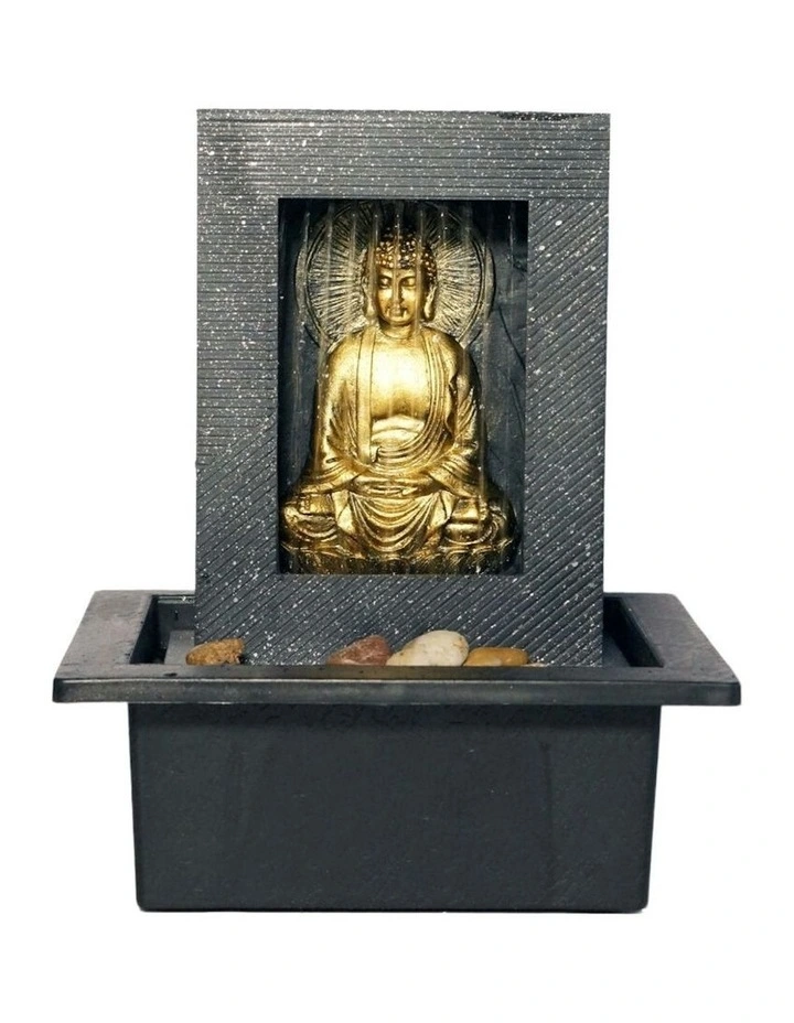 Buddha Rain Fountain 21x18x25cm in Multi image 2