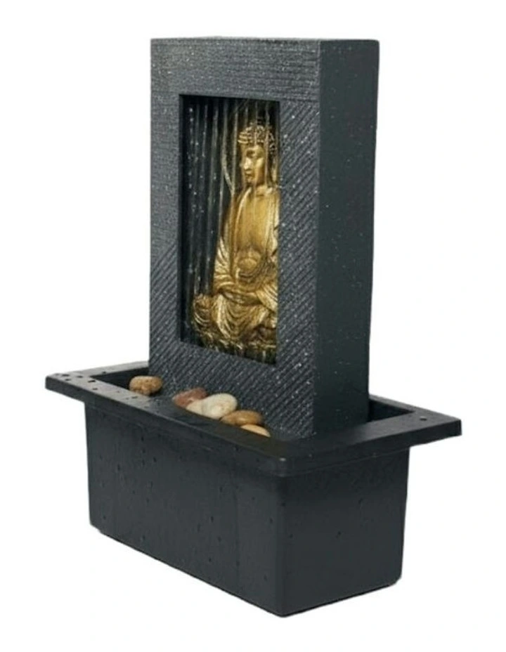 Buddha Rain Fountain 21x18x25cm in Multi image 3