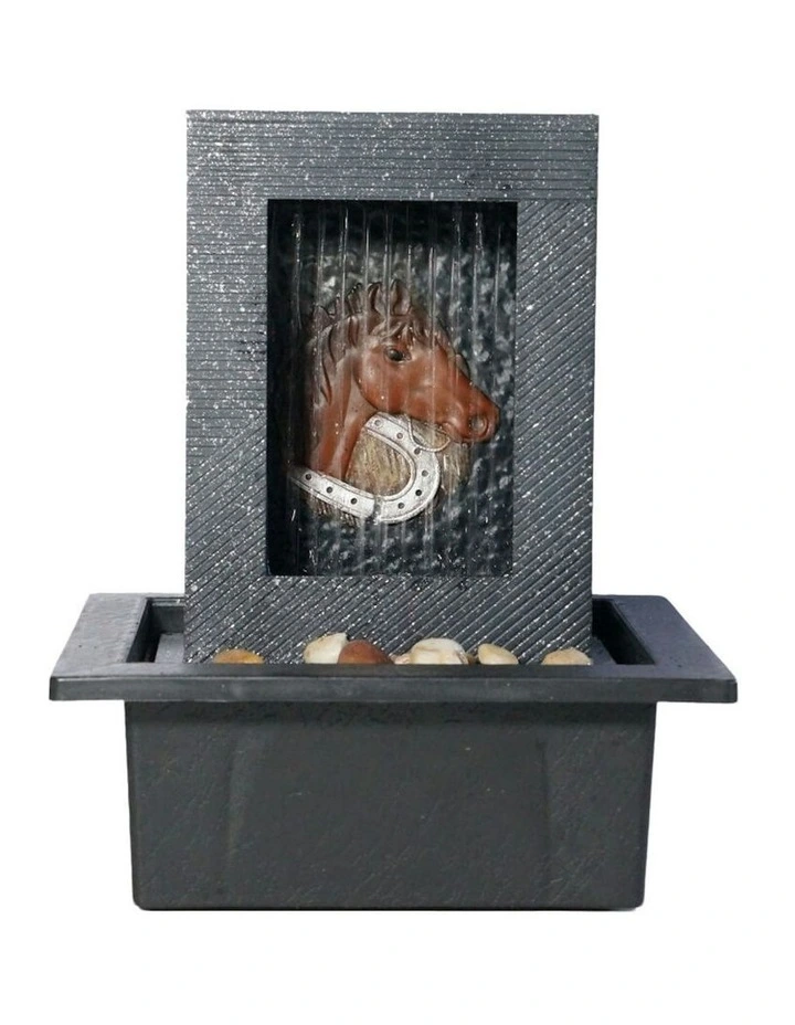 Horse Rain Fountain 21x18x25cm in Multi image 2