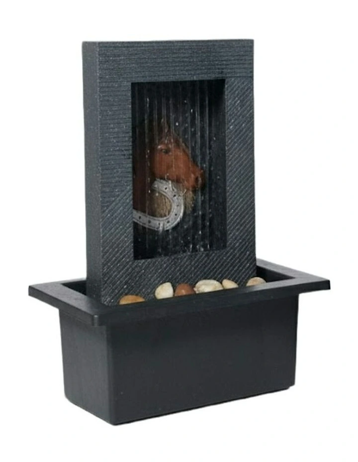 Horse Rain Fountain 21x18x25cm in Multi image 4