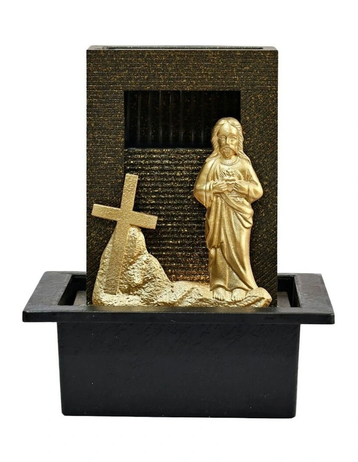 Jesus Rain Fountain 21x18x25cm in Multi image 2