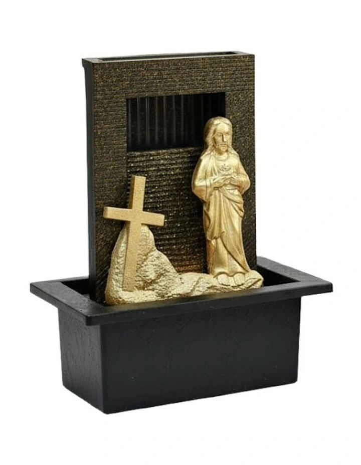 Jesus Rain Fountain 21x18x25cm in Multi image 3