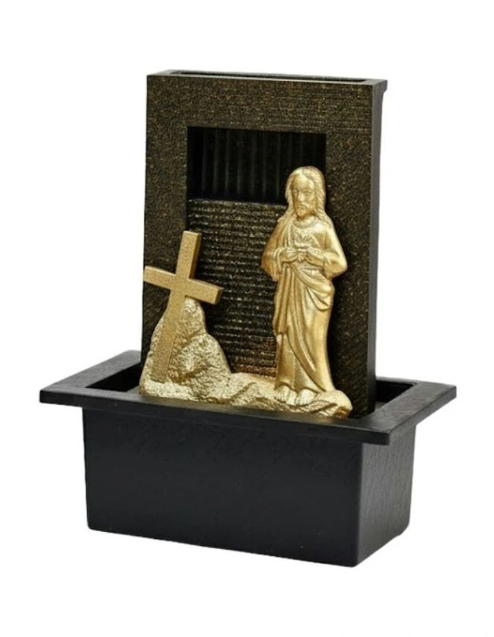 Jesus Rain Fountain 21x18x25cm in Multi image 4