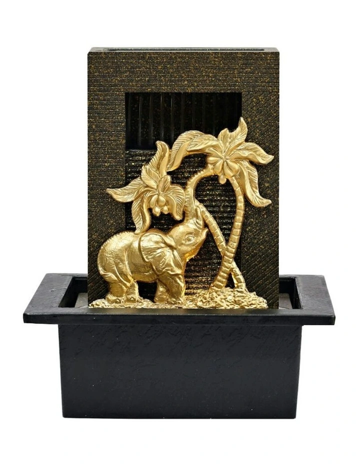 Tropical Elephant Rain Fountain 21x18x25cm in Multi image 2