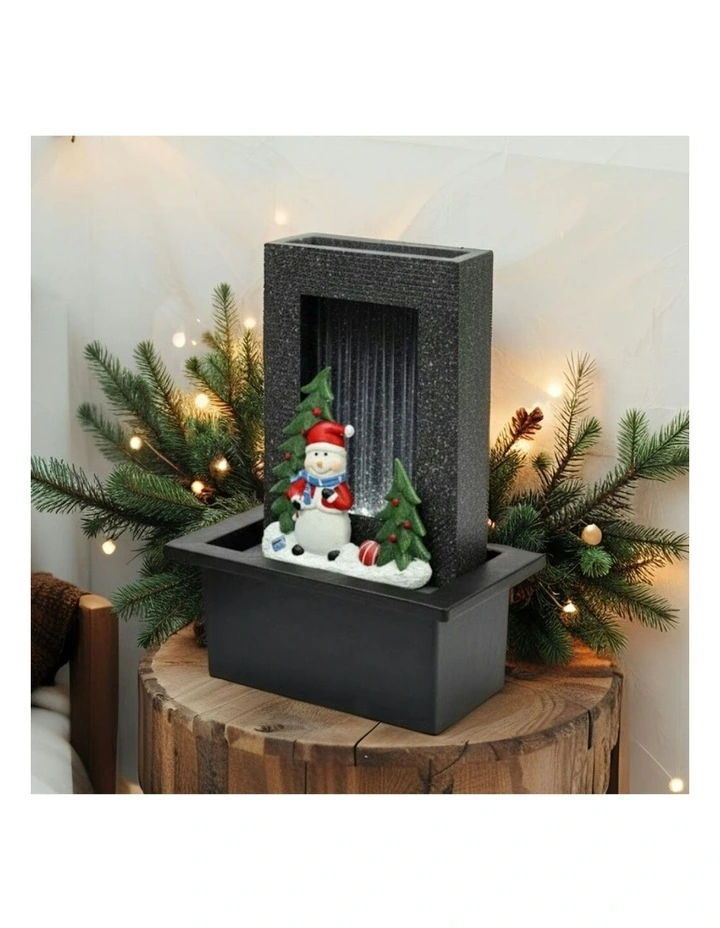 Santa Rain Fountain 21x18x25cm in Multi image 1