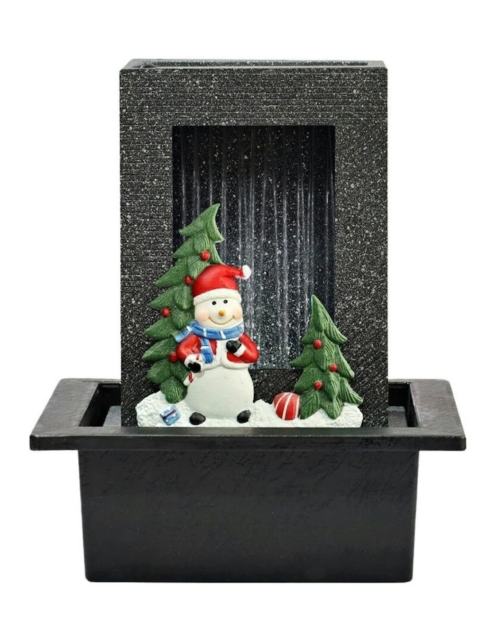 Santa Rain Fountain 21x18x25cm in Multi image 2