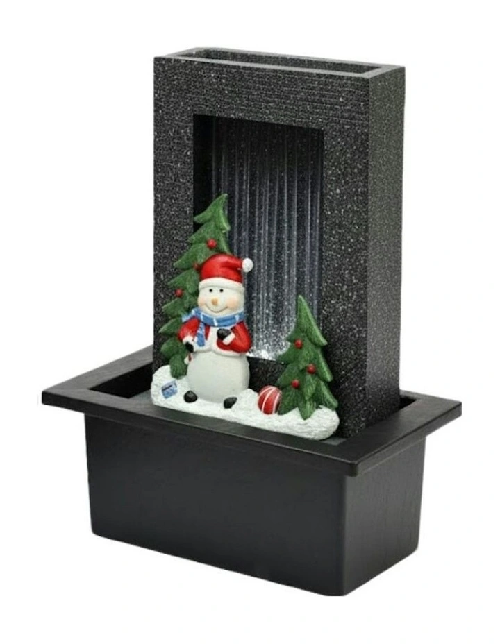 Santa Rain Fountain 21x18x25cm in Multi image 3