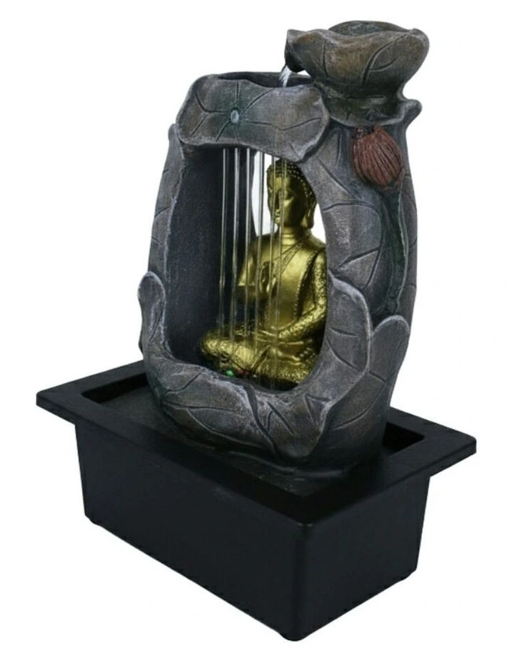 Raining Zen Buddha Fountain 24x18x27cm in Multi image 3