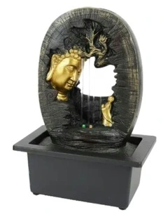 Raining Tranquil Buddha Fountain 24x18x27cm in Multi