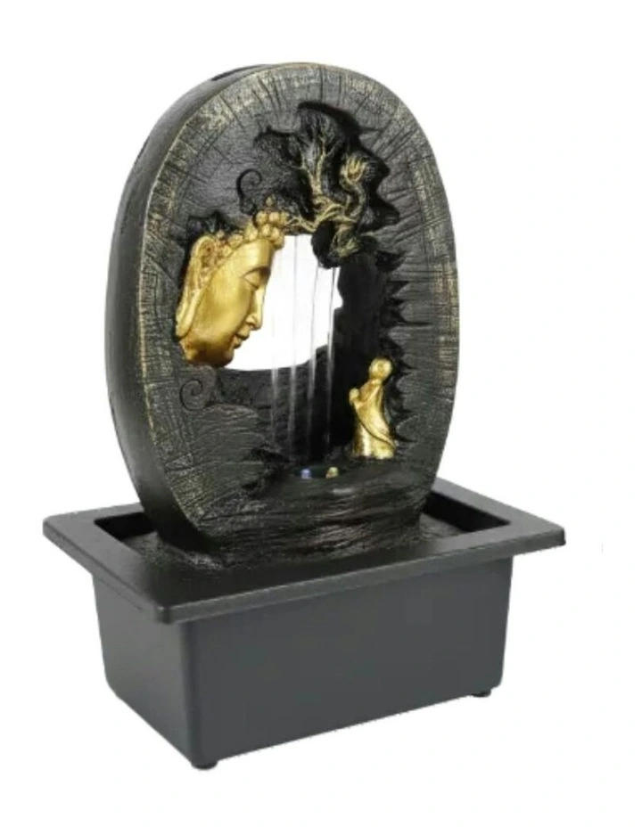 Raining Tranquil Buddha Fountain 24x18x27cm in Multi image 3