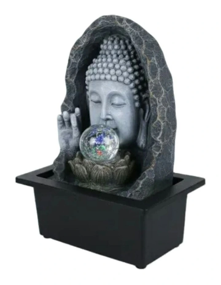 Gazing Buddha Fountain 24x18x27cm in Multi image 1