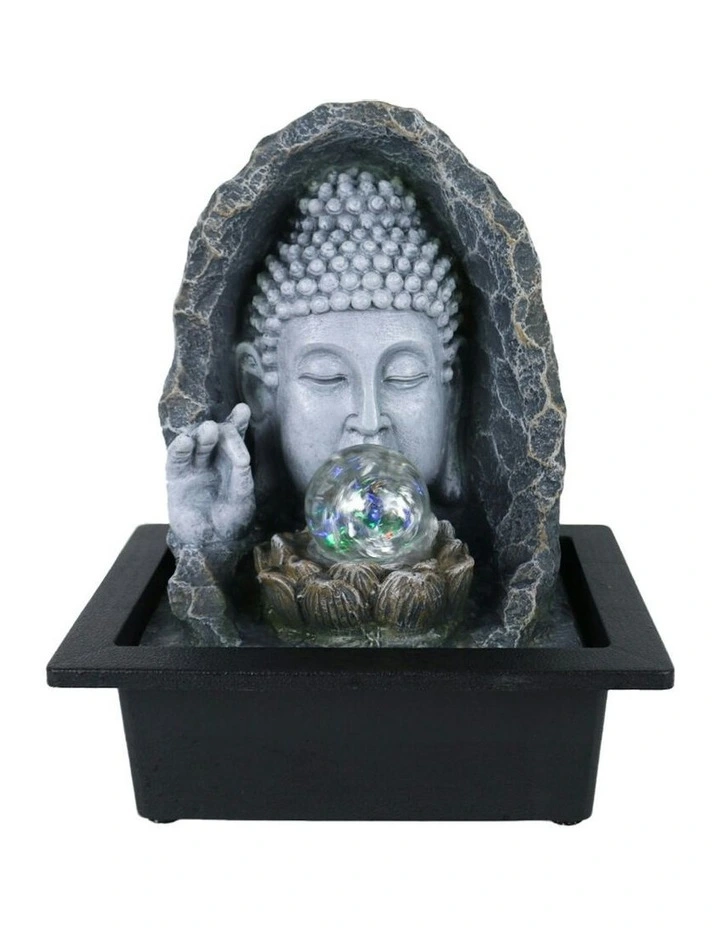 Gazing Buddha Fountain 24x18x27cm in Multi image 2