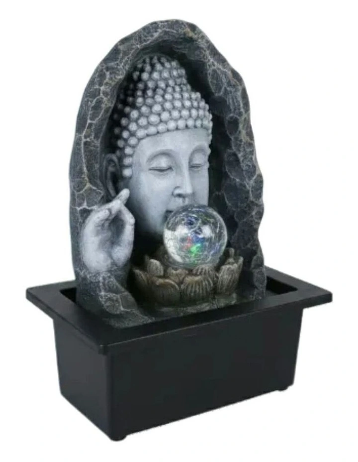 Gazing Buddha Fountain 24x18x27cm in Multi image 3