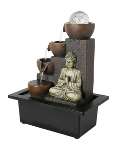 Argil Buddha Fountain 23x18x29cm in Multi
