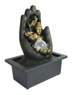 Hand Buddha Fountain 23x18x27cm in Multi