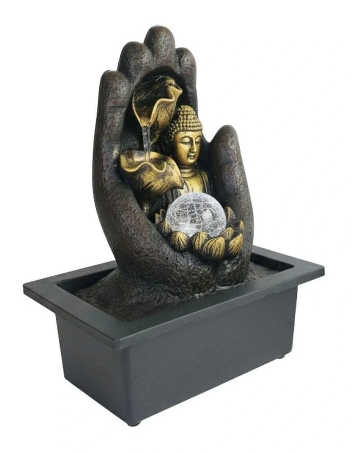 Hand Buddha Fountain 23x18x27cm in Multi image 1