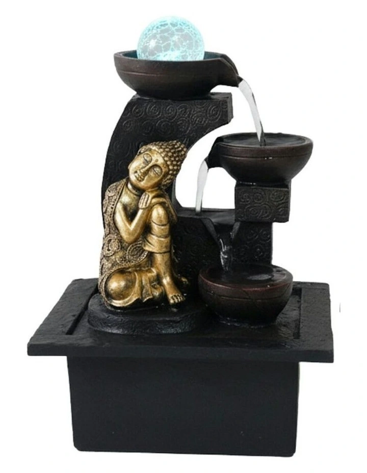Gilt Napping Buddha Fountain 23x20x28cm in Multi image 1