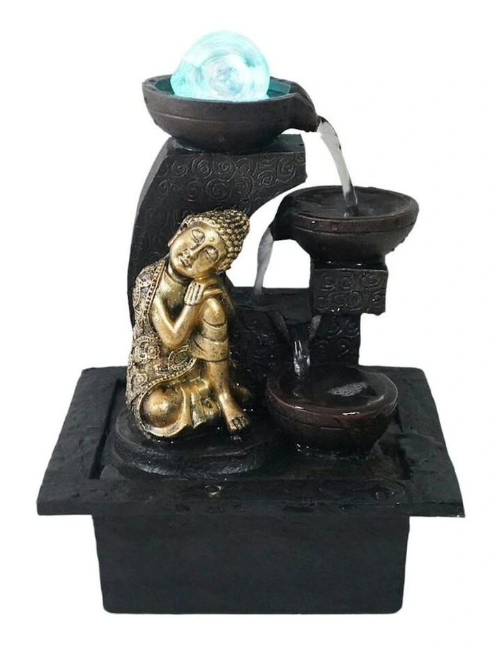 Gilt Napping Buddha Fountain 23x20x28cm in Multi image 2