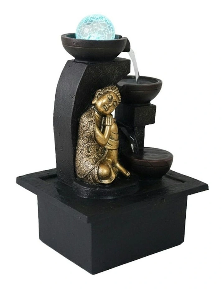 Gilt Napping Buddha Fountain 23x20x28cm in Multi image 3