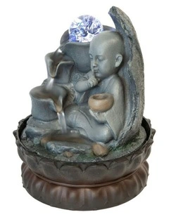 Monk Drift Fountain 21x21x29cm in Multi