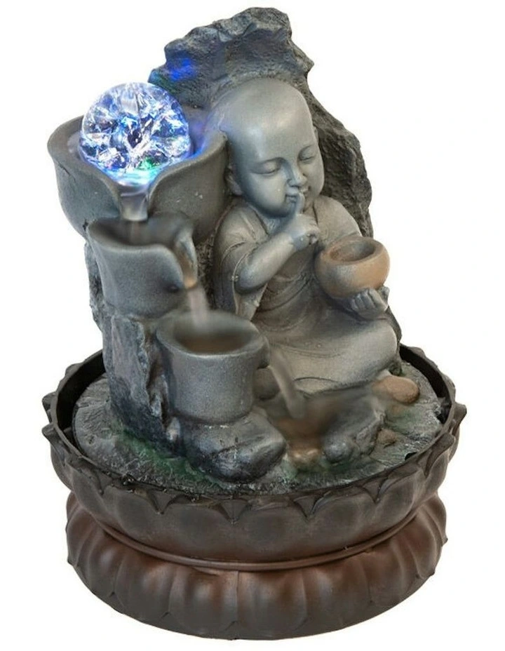 Monk Drift Fountain 21x21x29cm in Multi image 5