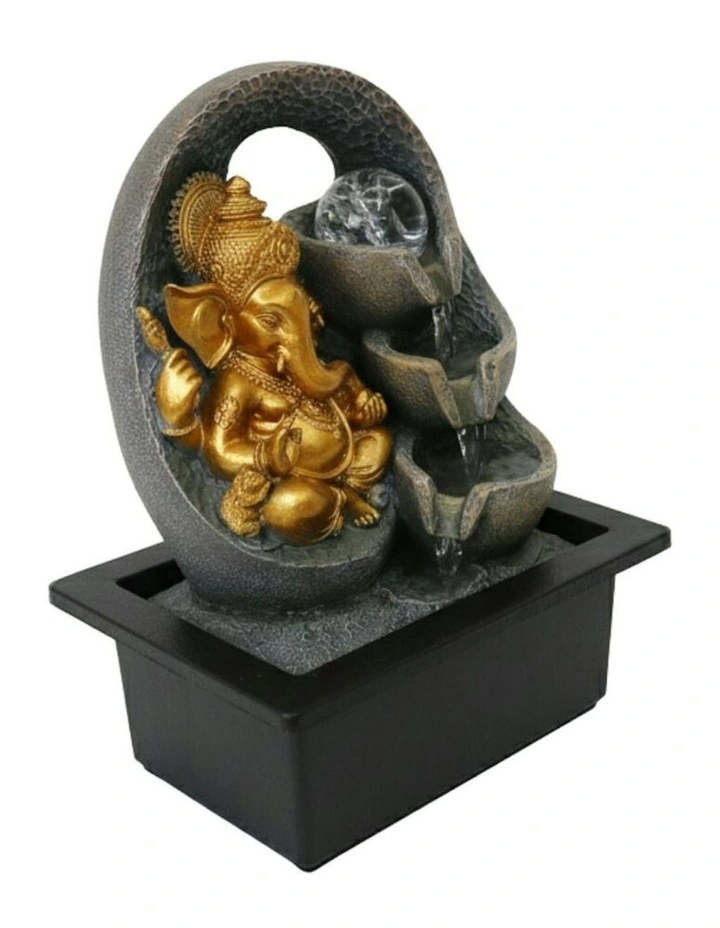 Arc Ganesha Fountain 23x18x28cm in Multi image 3