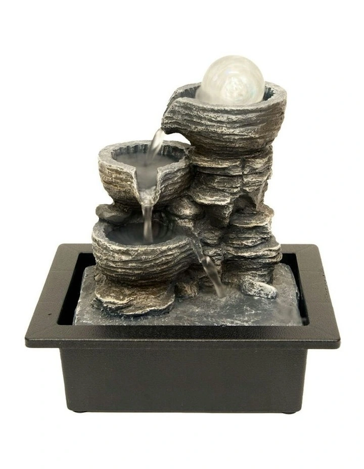 Rocky Cascade Fountain 23x18x26cm in Multi image 2