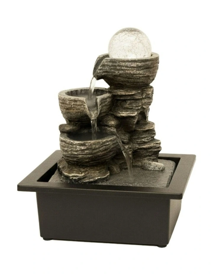 Rocky Cascade Fountain 23x18x26cm in Multi image 3