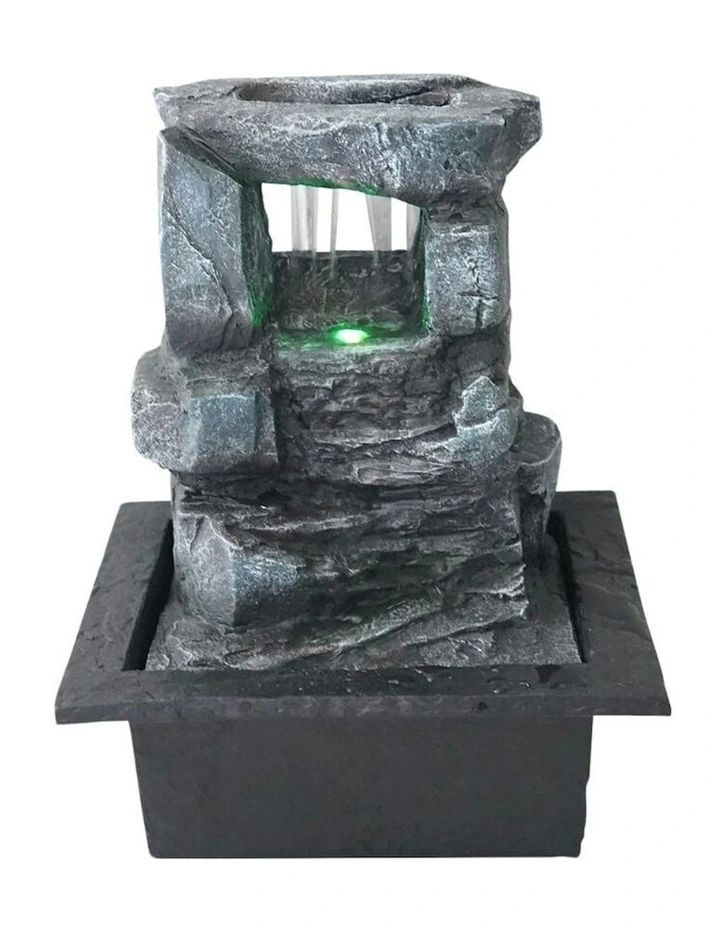 Raining Slab Fountain 23x20x28cm in Multi image 2