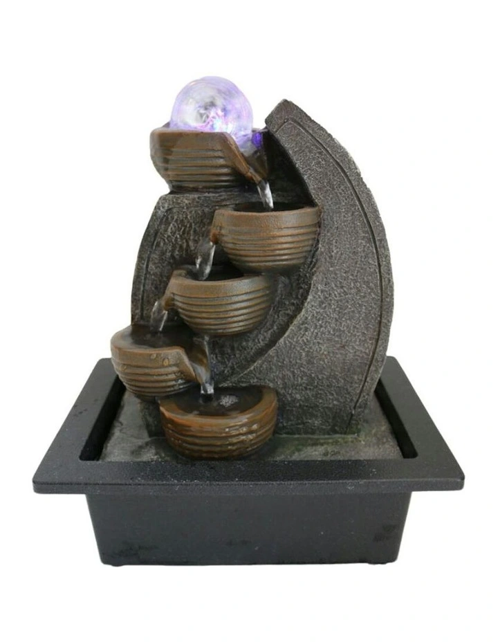 Pottery Cascade Fountain 23x18x27cm in Multi image 2