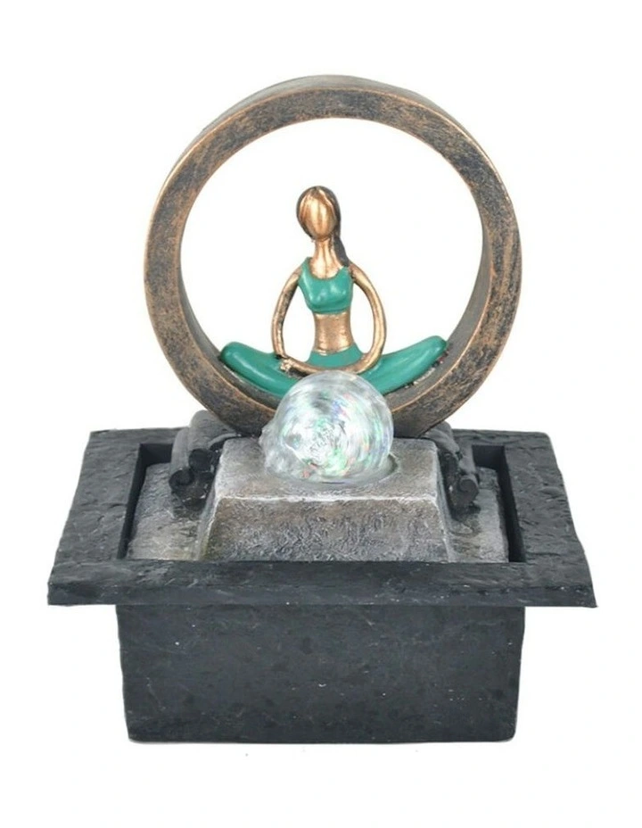 Yoga Circle Fountain 21x19x27cm in Multi image 2