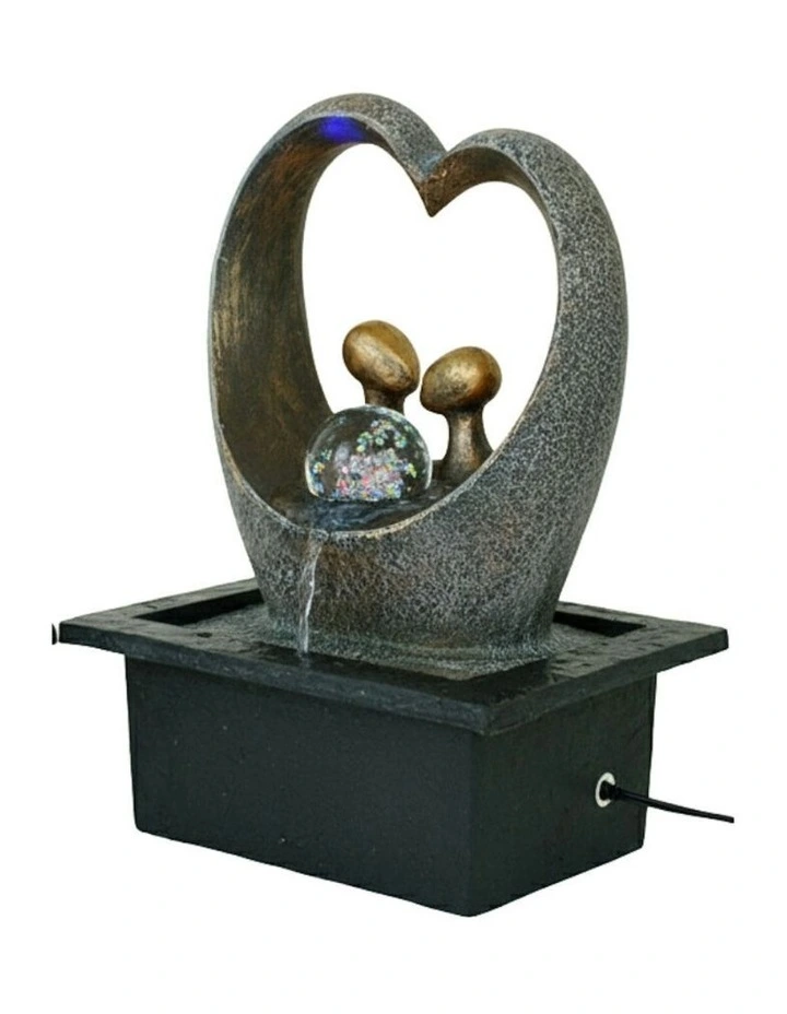 Love Heart Cuddles Fountain 21x19x27cm in Multi image 1