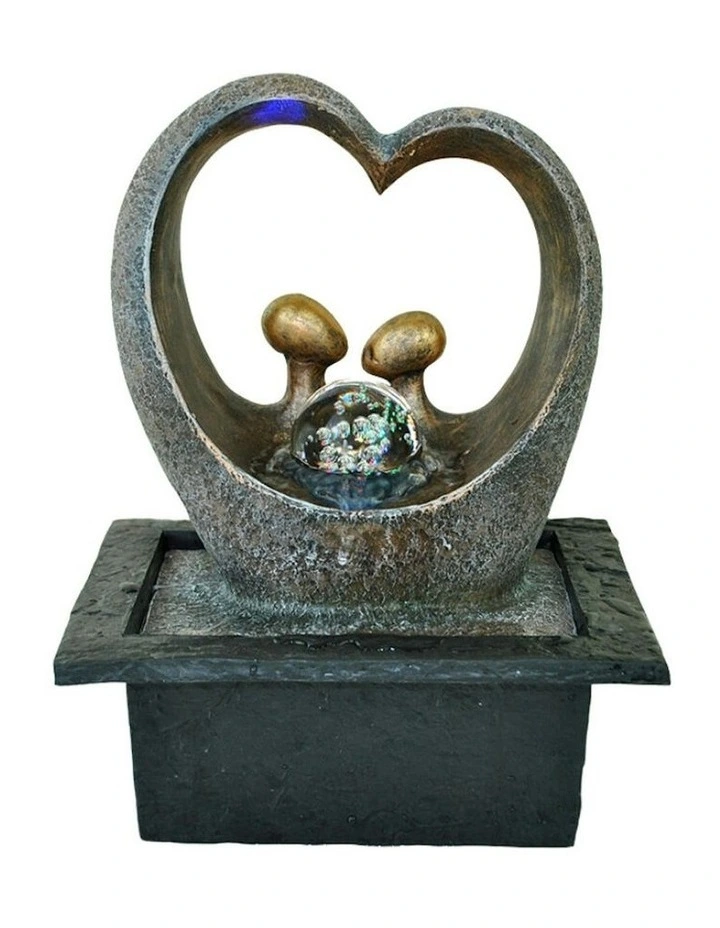Love Heart Cuddles Fountain 21x19x27cm in Multi image 2