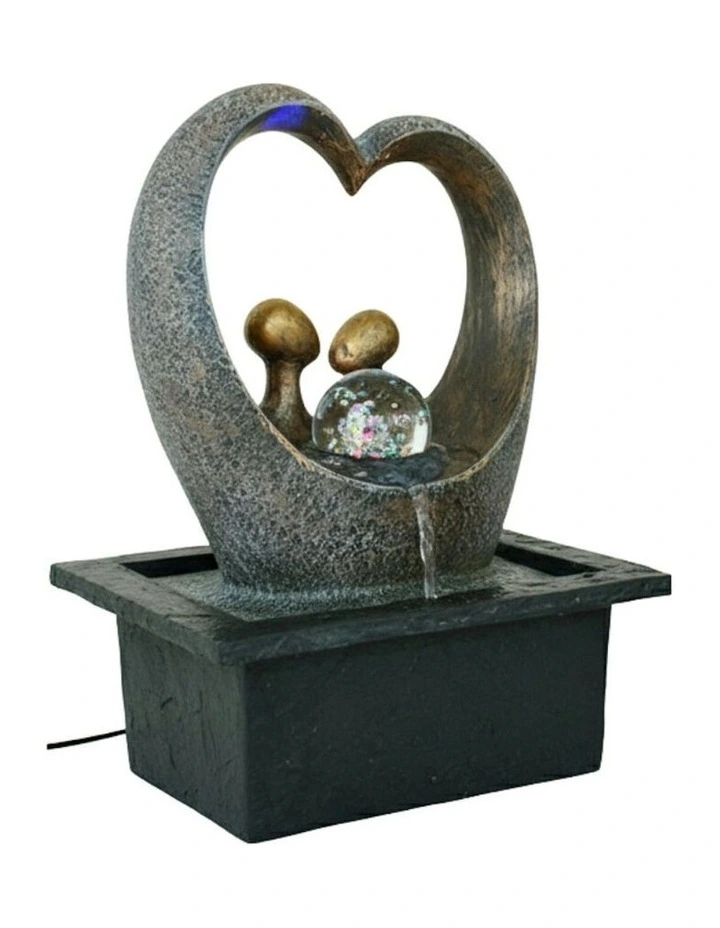 Love Heart Cuddles Fountain 21x19x27cm in Multi image 3