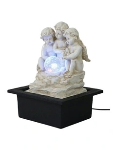 Cherub Angels Fountain 23x20x28cm in Multi