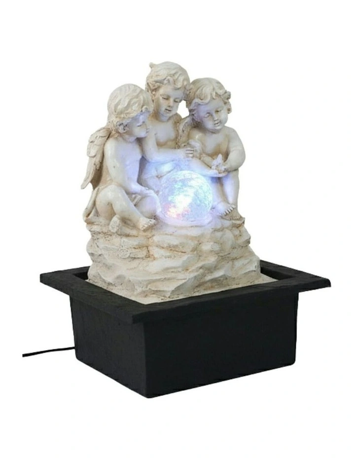 Cherub Angels Fountain 23x20x28cm in Multi image 3