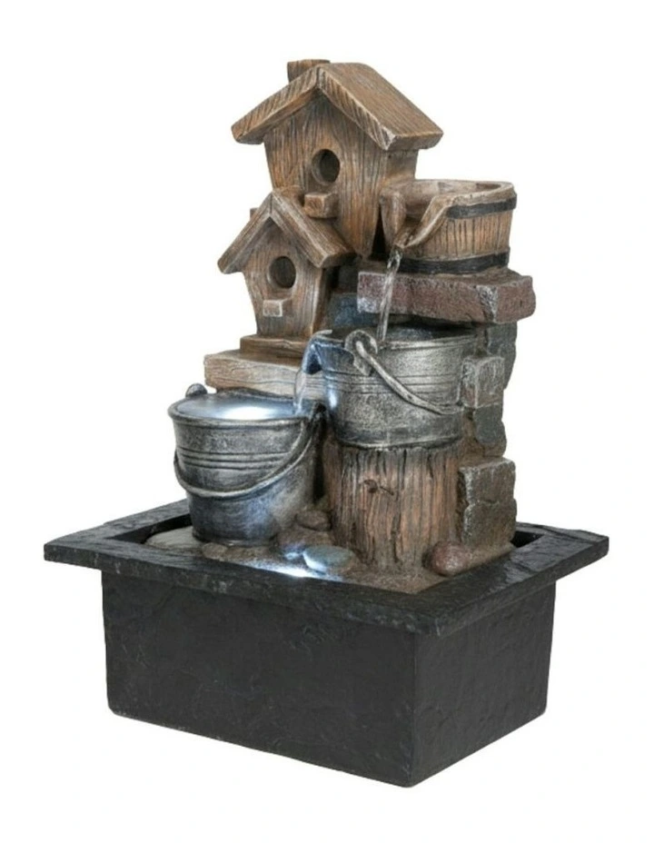 Birds Nest Fountain 21x19x27cm in Multi image 1