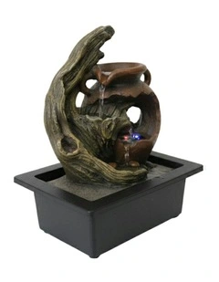 Driftwood Urn Fountain 23x18x27cm in Multi