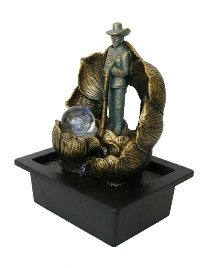 Poppy Flower Fountain 23x18x26cm in Multi image 1